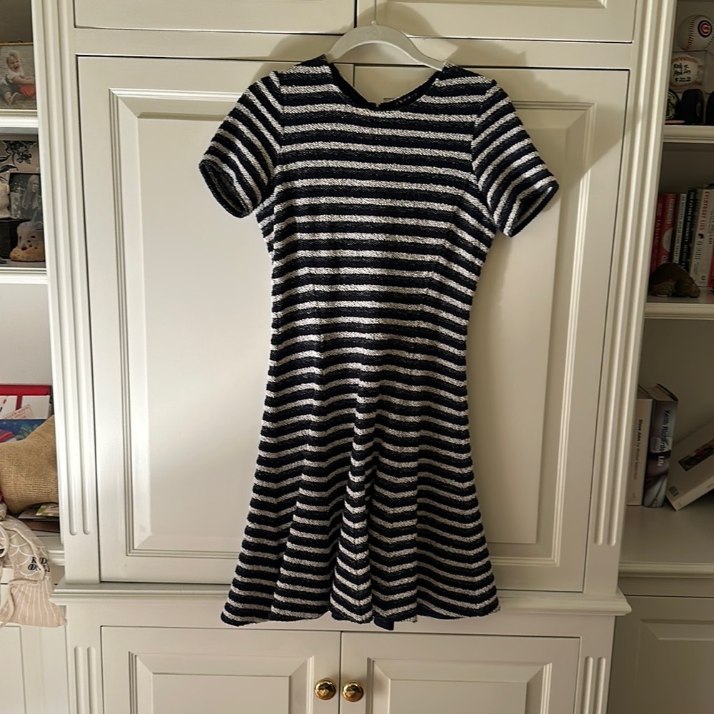Theory striped dress flared skirt size 2